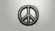 © Milaballe - Peace symbol of growing wooden roots: symbolizing nature and unity on a textured background