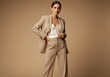 © Havoc - Beige suit for women business casual fashion style trends