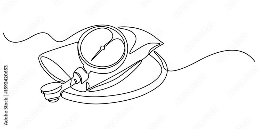 Electronic medical tonometer for measuring blood pressure. Medical ...