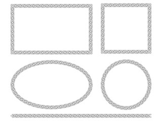 Wall Mural - Elegant Chain Frames: A Versatile Set for Creative Design Applications and Visuals
