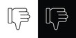 © Annimo - Thumb down icons. Minimal vector icons pack for web