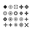 © Motiul - Collection of black and white geometric symbols and icons