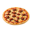 © REVIKA - Delicious Round Pizza with Savory Meat Toppings.