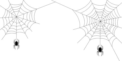 Spooky Web Weaver: A detailed image captures the intricate design of spiderwebs, with spider silhouette, offering a unique and haunting view of these natural marvels.