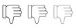 © Annimo - Thumb down icon. black strokes lines vector pack for graphic work