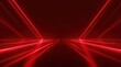 © Yus - Abstract red neon lines on dark background