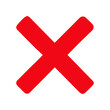 © SUMA - Bold red x mark symbol isolated on a white or transparent PNG background