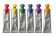 © Marko - Six colorful paint tubes isolated on transparent background