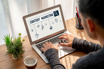 Wall Mural - content marketing for modish online business and e-commerce marketing strategy