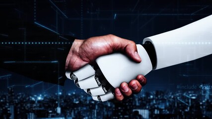 futuristic robot artificial intelligence huminoid ai programming coding technology development and m
