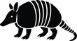 © AbuSadat - Silhouette armadillo cute mammal wildlife illustration Vector Illustrator