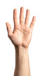© DenisART - Open hand showing five fingers on transparent background