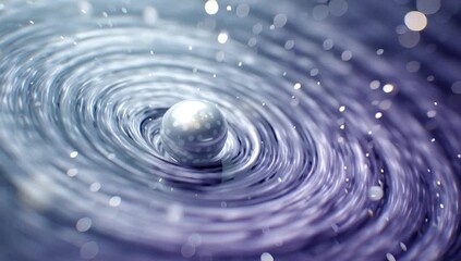 Wall Mural - abstract background with spiral lines and water droplets, creating an atmosphere of calmness and ser