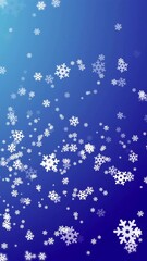 Wall Mural - animation of snow falling and fireworks on blue background at christmas