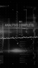 Wall Mural - animation of data processing over black background