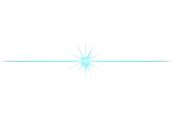 Wall Mural - glowing light blue horizontal flash radiating star