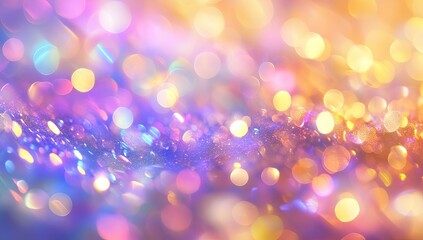 Abstract bokeh background of vibrant, multicolored lights