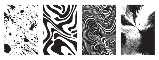 Canvas Print - collection abstract textures