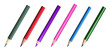 © PixMarket - Set of colored pencils isolated on transparent background