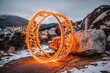 © gwood - Fiery ring of light on rocks