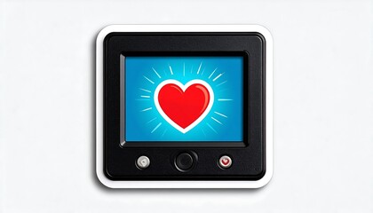 Retro heart screen