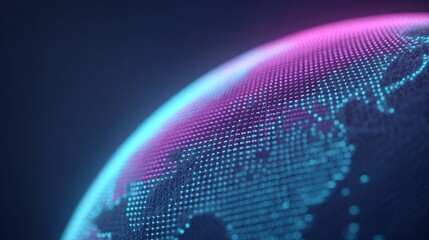 Global Network Data: Tech World Connection Digital Globe