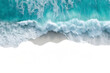 © Hridoy - beach ocean  wave  top  view isolated on white background PNG, AI GENERATED