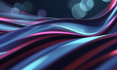 Sticker - abstract digital technology background with colorful glowing lines and mesh network grid on a dark b