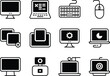 © marjanmia - Collection of hand drawn computer icons representing various digital devices and peripherals