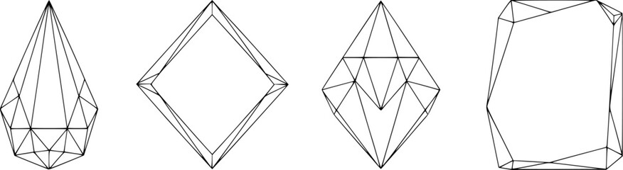Geometric shapes wireframe abstract design line