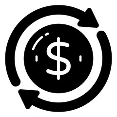 Wall Mural - conceptual solid design icon of financial flow