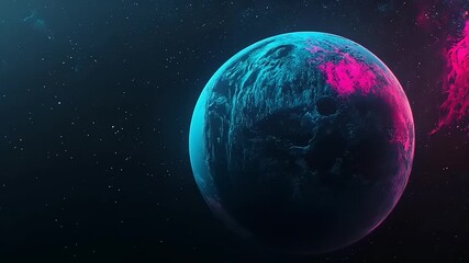 Wall Mural - Colorful planet in space