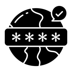 Wall Mural - Perfect design icon of global password