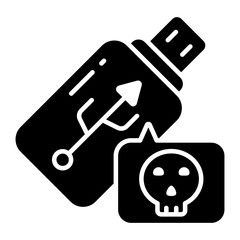 Wall Mural - Perfect design icon of infected usb