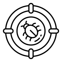 Wall Mural - A trendy design icon of bug target