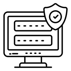 Wall Mural - A solid design icon of password security