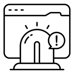Wall Mural - An icon design of web alarm
