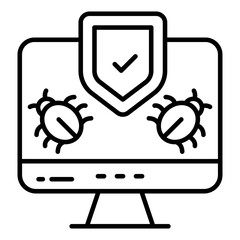 Wall Mural - An icon design of bug security