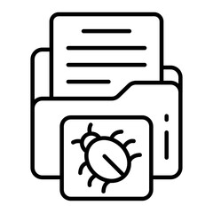 Wall Mural - A trendy design icon of folder virus