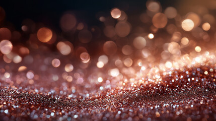 Wall Mural - sparkling surface of glittering lights: a mesmerizing view of shimmering light, with golden glitter 