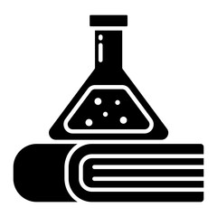 Wall Mural - solid design icon of chemistry book