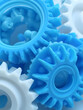 © NaveedKhan - Abstract gears in blue and white create an engaging close-up for engineering or technology concepts and designs.