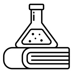 Wall Mural - Linne design icon of chemistry book