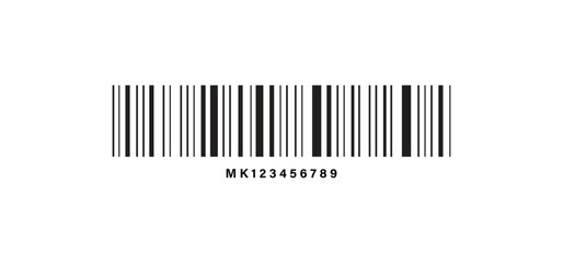 realistic barcode vector illustration. unique code use for product label, pricing tag.