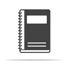 Wall Mural - school notebook icon transparent vector isolated