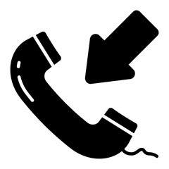 Wall Mural - a colored design icon of incoming call
