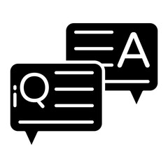 Wall Mural - an icon design of question answer