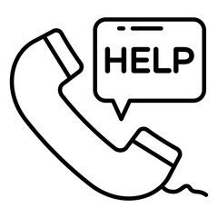 Wall Mural - help call icon, editable vector