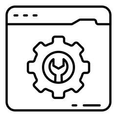 Wall Mural - A unique design icon of web setting