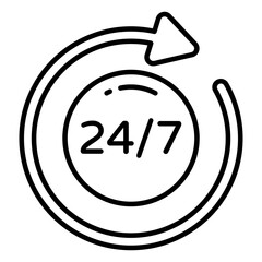Wall Mural - creative design icon of round the clock